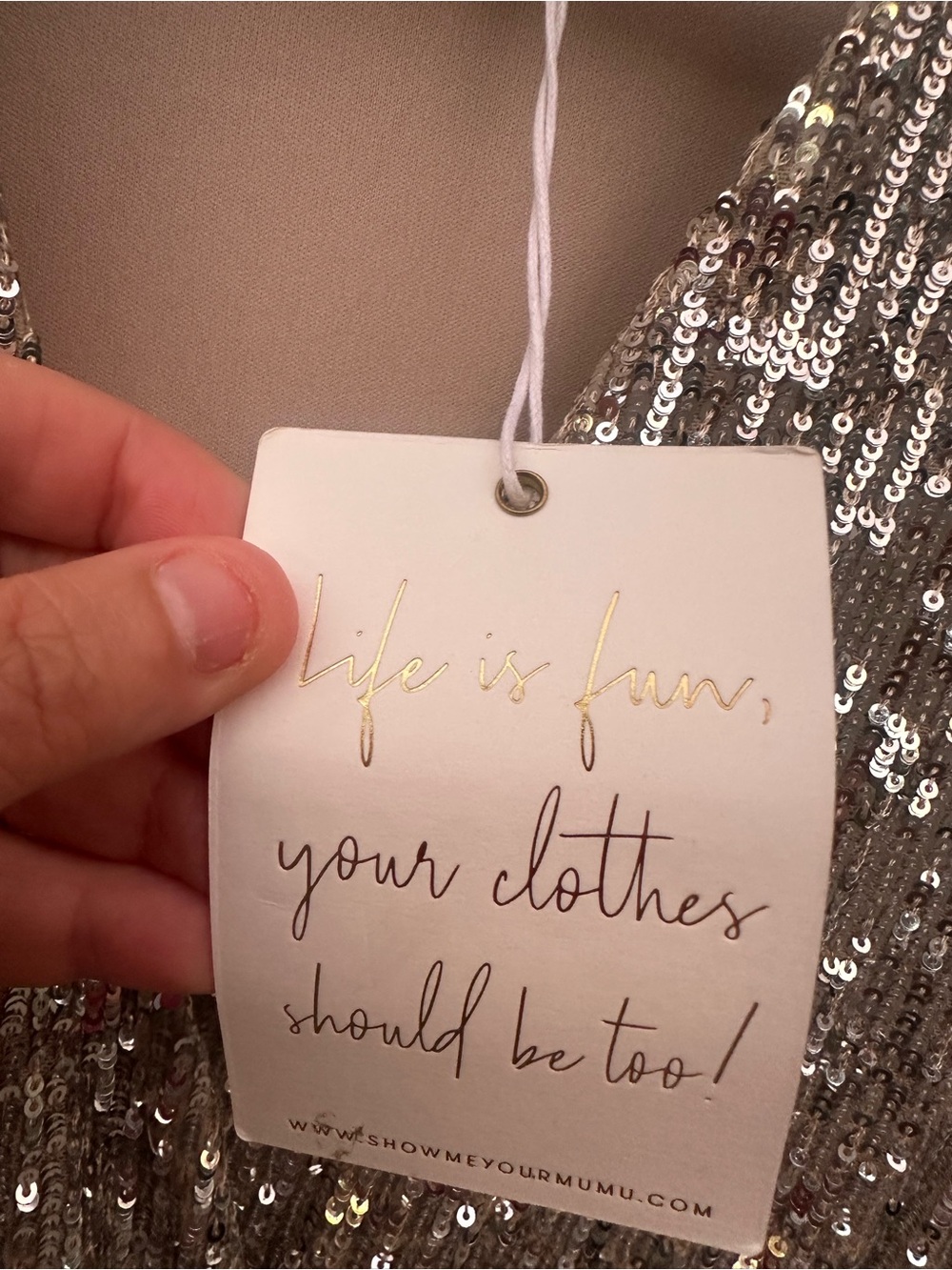 Show Me Your MuMu Silver Sequin Mini Dress - Picture 5 of 9